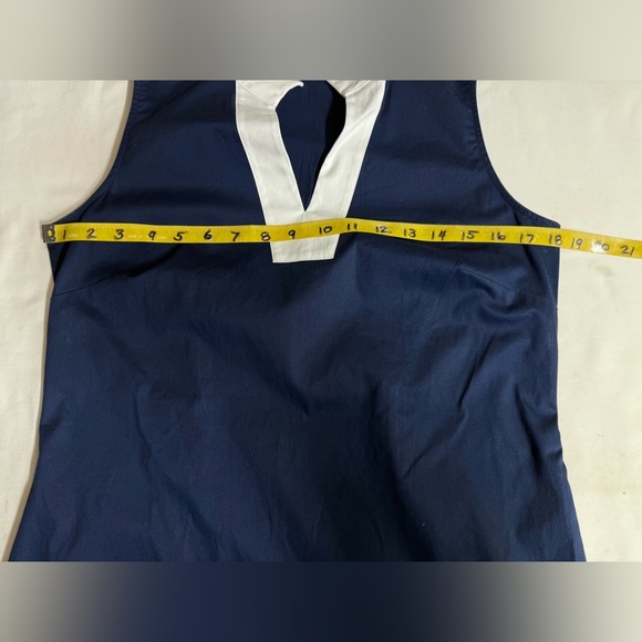 SAIL TO SABLE  Navy and White sleeveless color block Mini Dress size M - Picture 14 of 15
